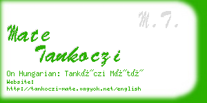 mate tankoczi business card